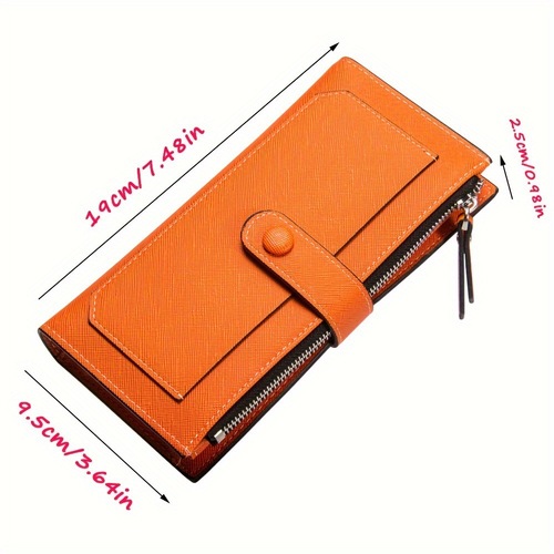Women's Long Clutch Wallet, Retro Style Long Coin Purse