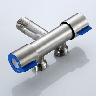 304 stainless steel three-way angle valve one in two out valve one in two with double switch double outlet toilet water separator