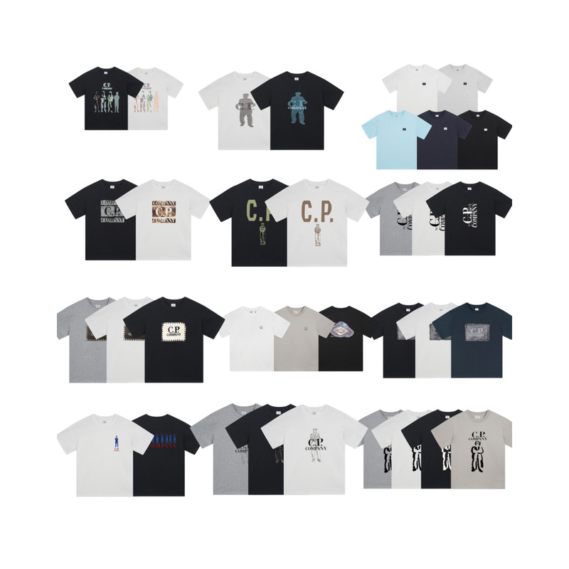 American-Style Cp Cross-Border Foreign Trade Company Round-Neck Casual Printed Pure Cotton Fashionable Comfortable Loose Short-Sleeve Men's T-Shirt American-Style Cp Cross-Border Foreign Trade Company Round-Neck Casual Printed Pure Cotton Fashionable Comfortable Loose Short-Sleeve Men's T-Shirt