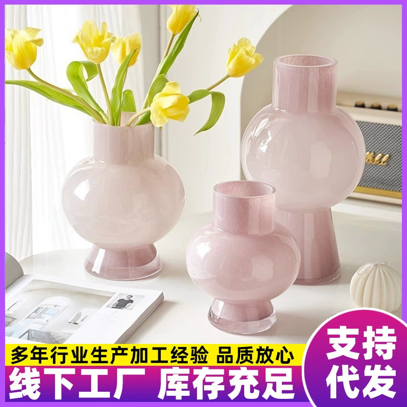 Винтажная изысканная маленькая стеклянная ваза Fenton для гидропоники, высококачественный классический декоративный элемент в стиле инс-дизайн, высококлассное украшение.