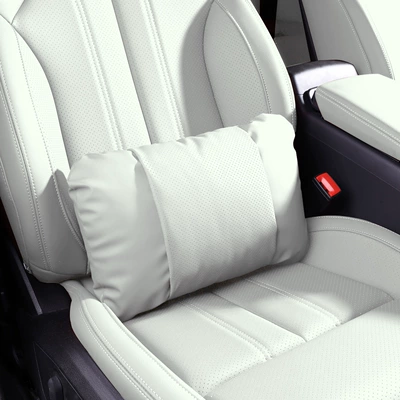 New Hongqi H5 headrest, HS5 Waist support - 1-piece-lumbar-support-off-white-nappa-leather-for-comfortable-stress-relief