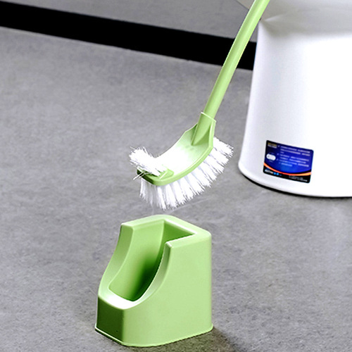 Toilet brush long handle double-sided cleaning brush bathroom cleaning brush no dead ends Japanese style toilet brush set with base