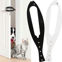 キャットドアホルダーラッチキャットドアホルダーペット分離ドアホルダーパンチングなし弾性ロック付き