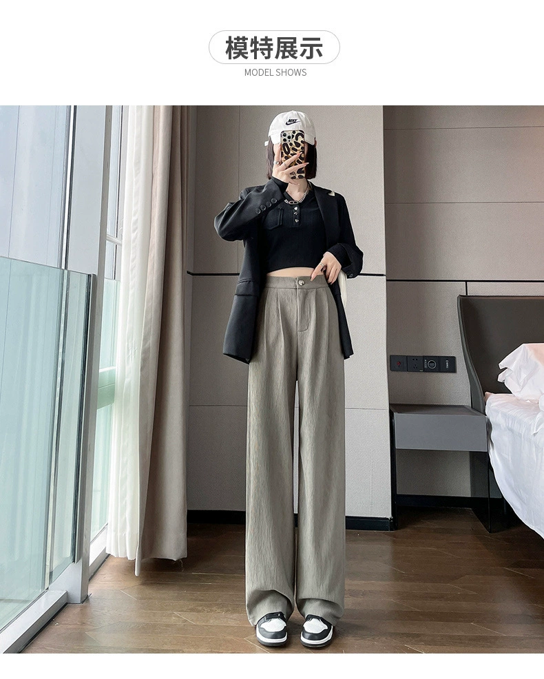Classic suit jacket and high-waist trousers set, women, autumn leisure, high waist