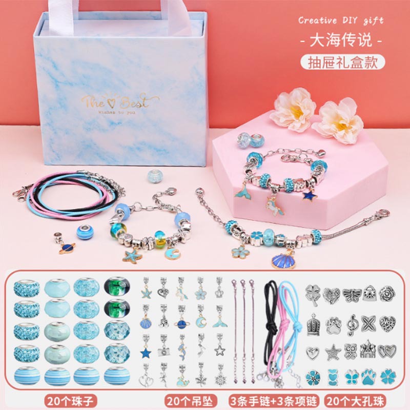 Amazon traje pulsera DIY hecho a mano cristal perlas sueltas Regalo De vacaciones hecho a mano accesorios de joyería al por mayor