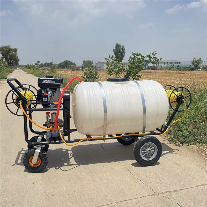双侧缠管农用打药车500升大容量手推汽油打药机园林消毒喷药机