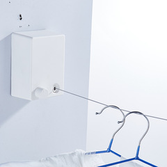 跨境電商隱形晾衣繩免打孔家用室內陽台伸縮鋼絲繩陽台晾衣繩