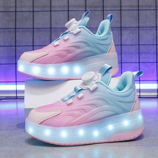 Children's dual wheel glowing skates for boys for students