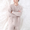 Long sleeve Half of cashmere Easy T-shirts pajamas Autumn and winter thickening Exorcism keep warm Cardigan Home Furnishings Two piece set