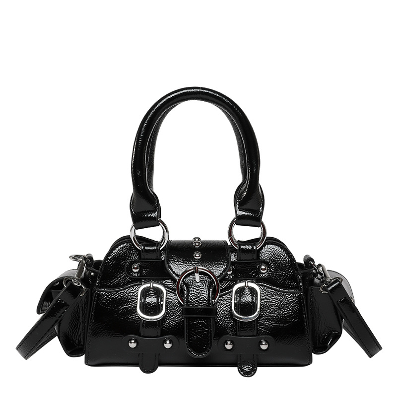 Cross-Border Trendy Versatile Motorcycle Style Handbag For Women 2025 New Niche Sweet Cool Crossbody Commuter Bag - Thumbnail 8