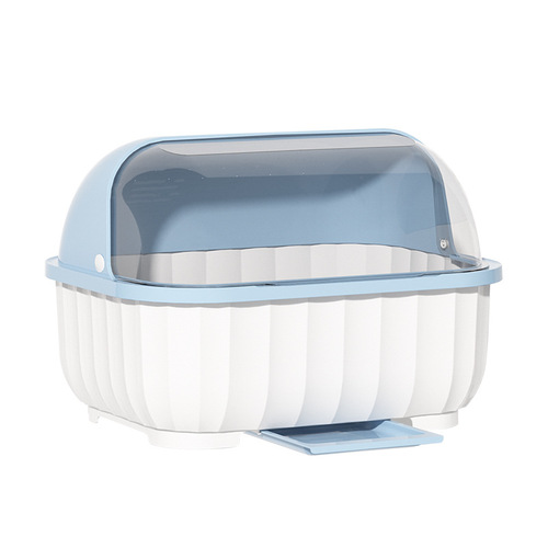 Kitchen dishware storage rack dish drainer bowl rack mounted dishware storage box bowl cutlery box cupboard with lid