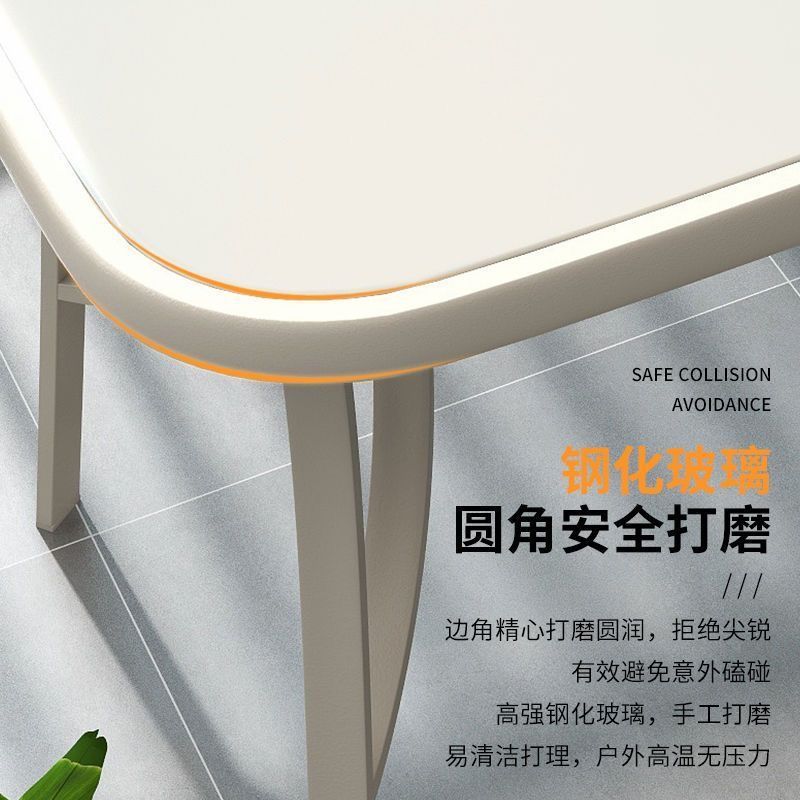 Salón de té de leche, silla de ocio, mesa y silla combinada de hierro forjado al aire libre, patio al aire libre, mesa de comedor de balcón