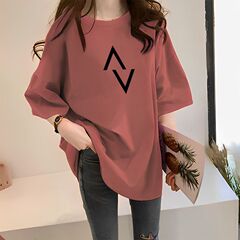 超肥プラスサイズ300斤の肉を隠して太ったmmが痩せている中の長さの上着の女性がゆるい夏のシンプルな半袖tシャツが湿っている