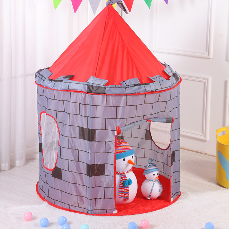 Carpas infantiles al por mayor, castillos yurtas transfronterizos, casas de juguete para exteriores, casas de juegos plegables para bebés para interiores.