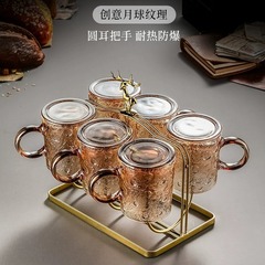 軽くて豪華なガラスのコップの家庭用の高温はコップの棚を持っています。