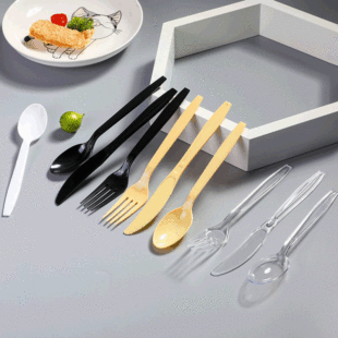 Disposable knife, fork and spoon set individually packaged seven-inch knife, fork and spoon wholesale high-end western food take-out fork and spoon manufacturers