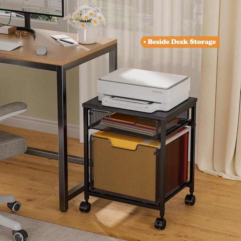 Cross-border file cabinet cart, storage office cabinet under the desk, printer cart with lockable wheels, file cart Cross-border file cabinet cart, storage office cabinet under the desk, printer cart with lockable wheels, file cart