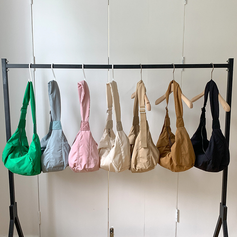 South Korea Bag Crossbody Bag Women's Large Capacity Shoulder Cloth Bag Niche Design All-match Casual Nylon Dumpling Bag for Women