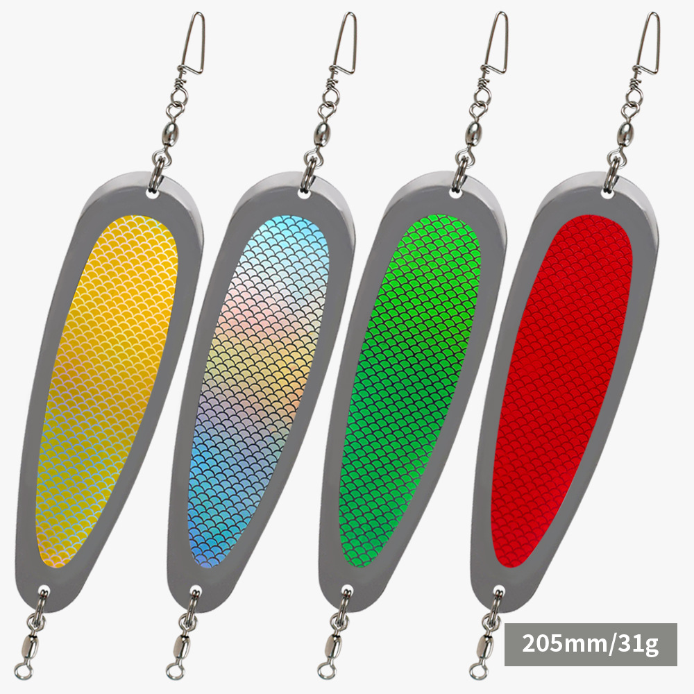 Luya Laser Reflector Trolling Flasher Metal Bait Sea Fishing Lure Bait Diving Board Salmon Fake Bait