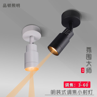 Focusing Spotlight Beam 3 Degrees-60 Degrees Stretched Surface-Mounted Small Angle Restaurant Tea Room Atmosphere Ceiling Downlight