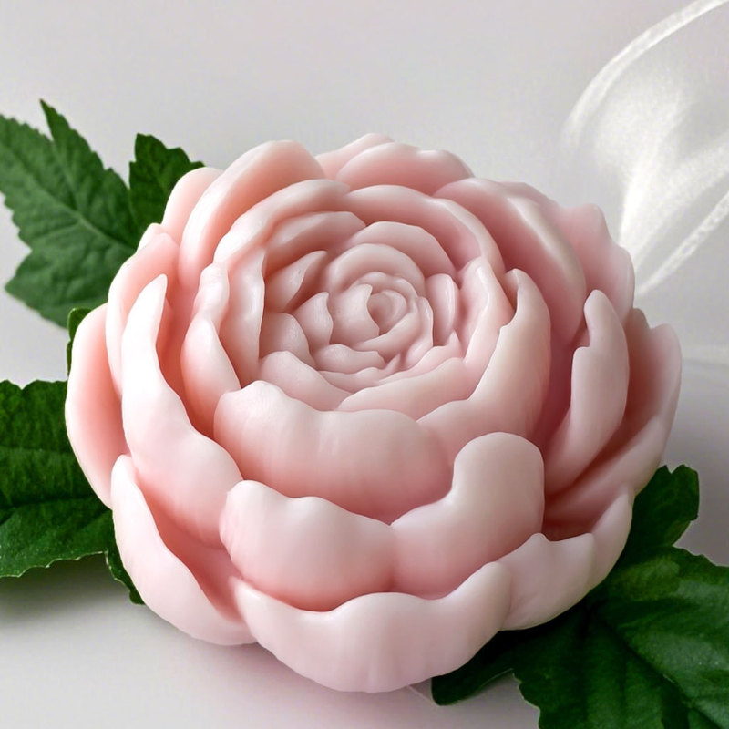 Jiahui 美しい牡丹の花の香りキャンドルシリコーン型 diy 立体花手作り石鹸アロマセラピー装飾品研削ツール|undefined