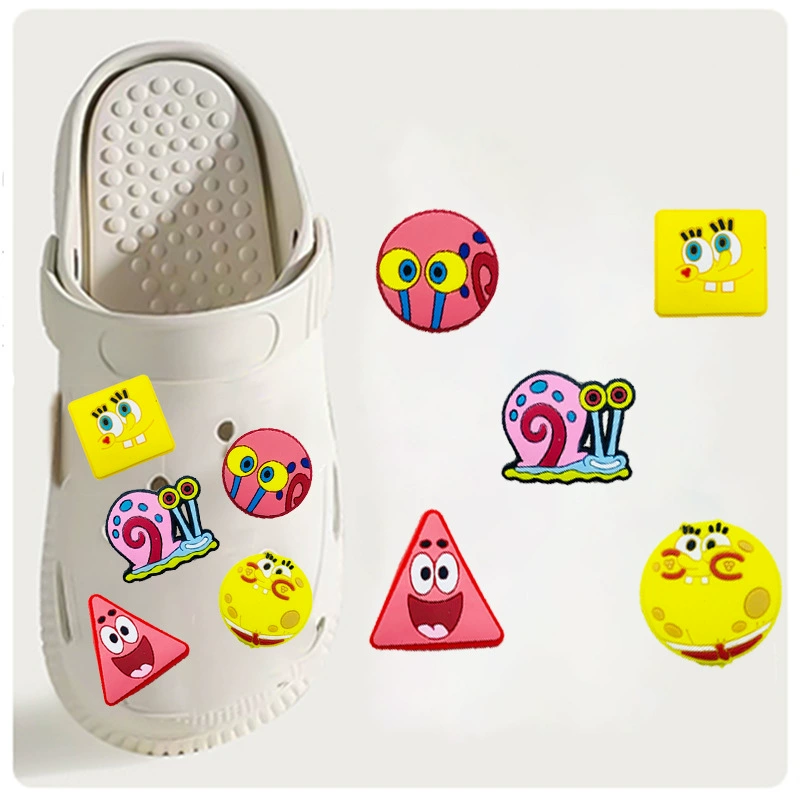 Губка Боб пещерная обувь обувь цветочная пещера обувь декоративные DIY обувь аксессуары обувь аксессуары обувь одеваются ПВХ мягкий клей