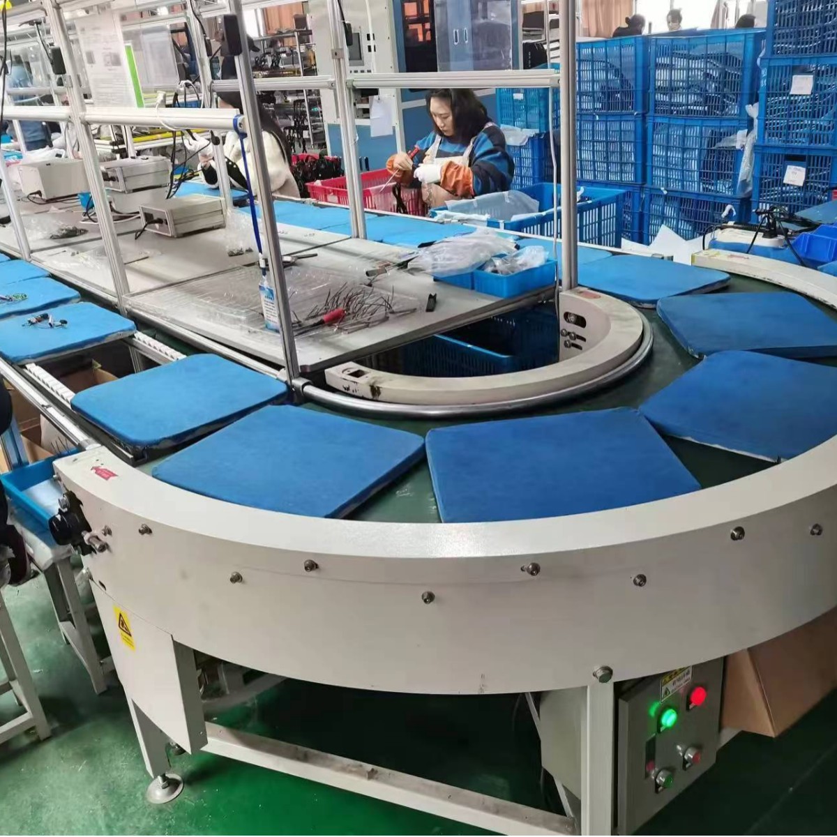 合肥倍速链流水线家电装配组装线工装板回流滚筒线电器生产线