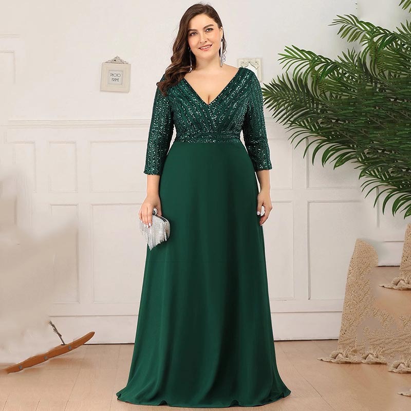 Elegant sexy shiffon evening dress