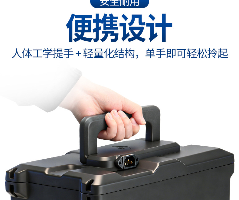 Electric Vehicle Small Grape Battery Box 48V12A Lead-Acid Battery Box Thickened Waterproof Portable Battery Universal Protective Case