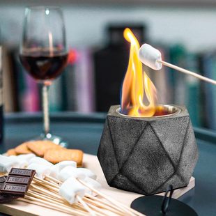 Cross-Border Hot Selling Cement Fire Stove Indoor Home Decoration Fireplace Portable Desktop Alcohol Fireplace Wholesale Crafts