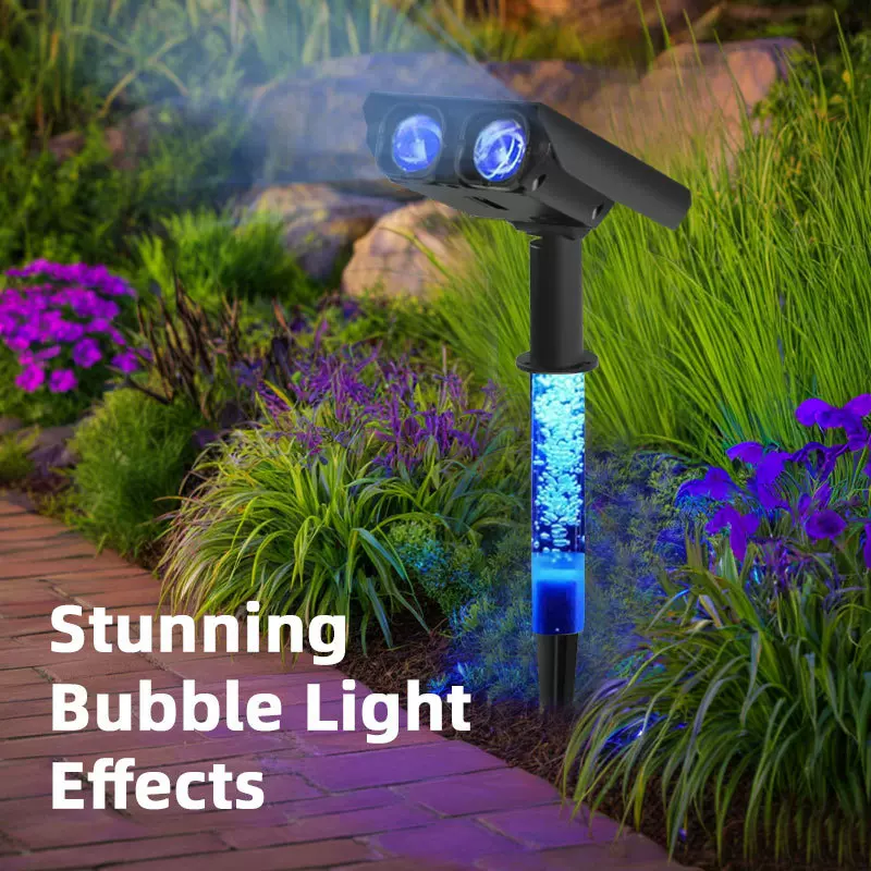 新款跨境太阳能户外地插草坪灯庭院装饰氛围射灯花园照明景观灯