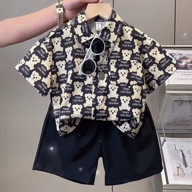 Children's shirt, thin breathable set for boys, Korean style