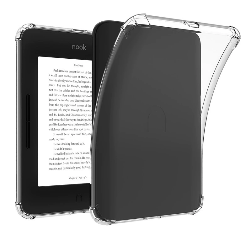 Применимый чехол для чтения электронных книг Nook Glowlight3 Подушка безопасности против падения прозрачный бано tpu мягкий чехол