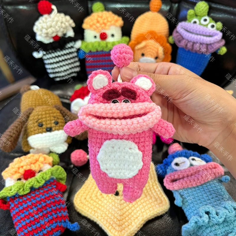 Cartoon key bag handmade, protective case for keys, organizer bag, shoulder bag, internet celebrity
