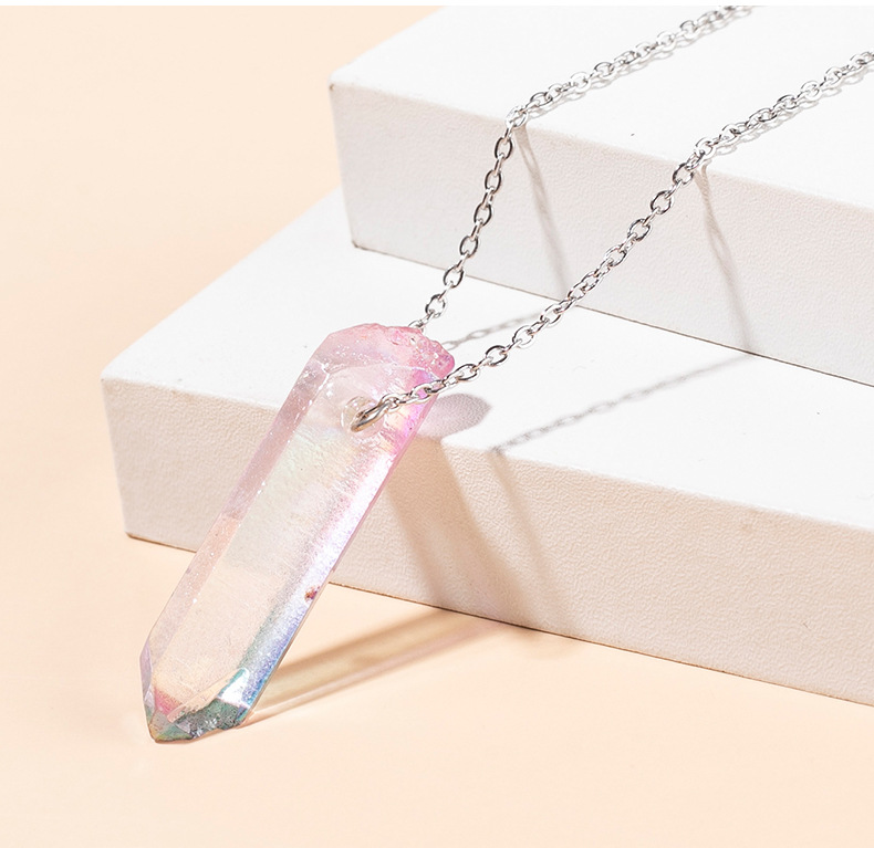 Simple Style Geometric Glass Pendant Necklace