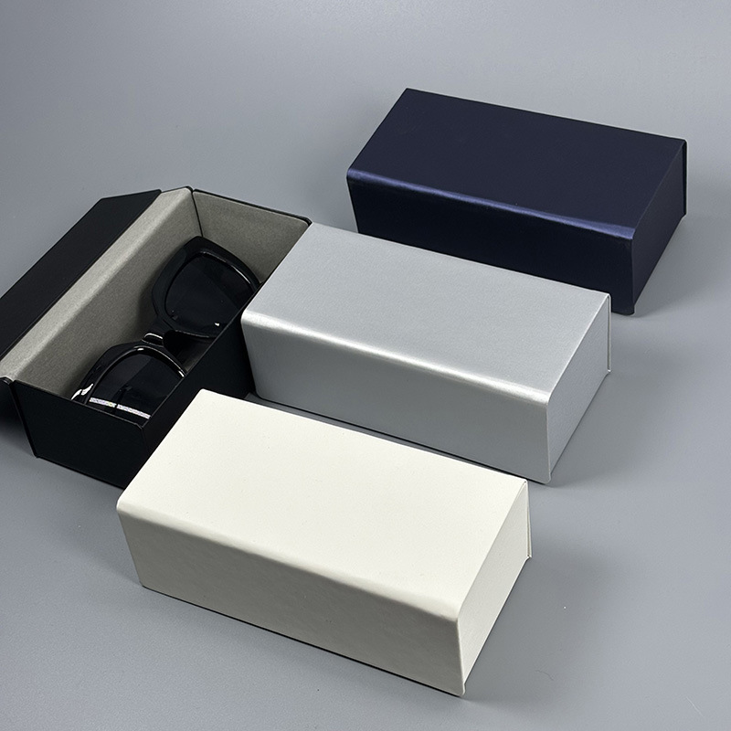 Simple Trendy Same Style Square Handmade Glasses Case Korean Style High-value Fashionable Niche PU Leather Sunglasses Square Case