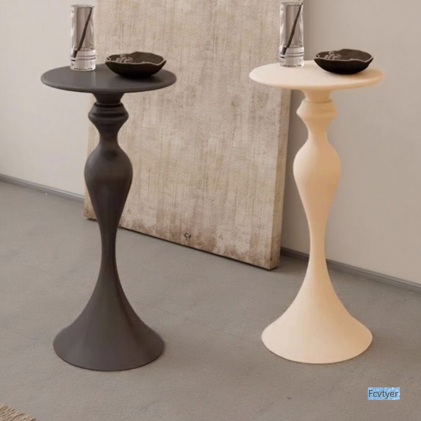 Dream Sail Creative Retro Sofa Side Table Corner Table Bedside Coffee Table American Style Balcony Small Coffee Table Small Round Table