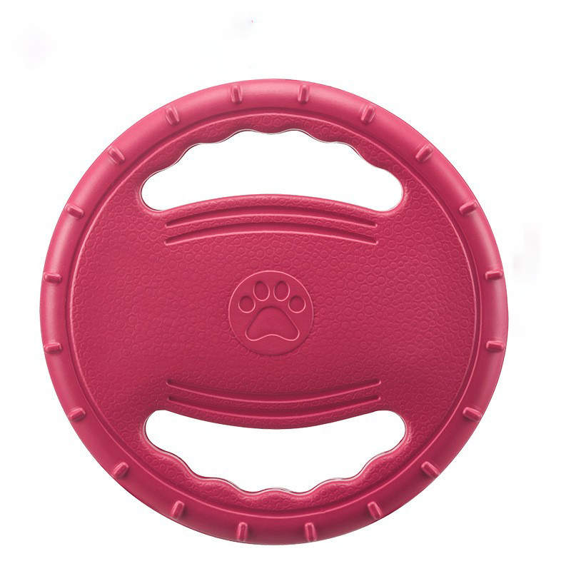 Juguete para mascotas EVA, frisbee con pestaña para perros y gatos, suministros para mascotas duraderos y entretenidos.
