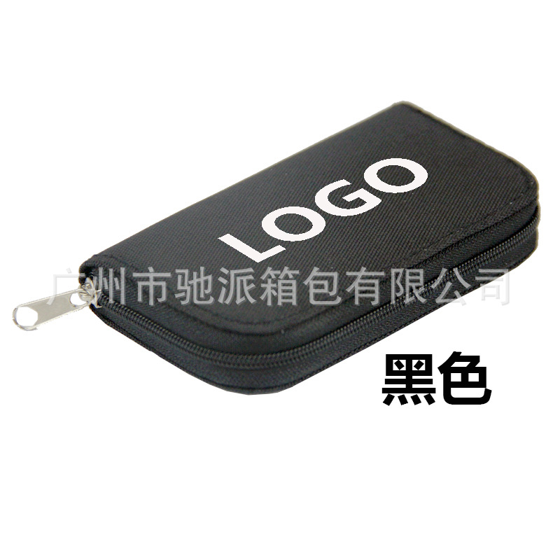 22 Card Slots Large Capacity Tf Card Holder Protective Cover Black New Zipper Storage Box Pvc Card Holder Colorfulful Oxford Cloth