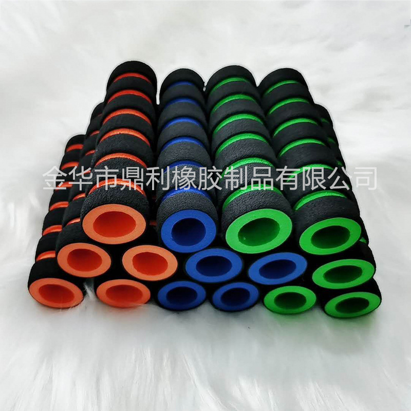 8字拉力绳橡胶海绵套 双色瑜伽拉力绳健身器防滑套手把套