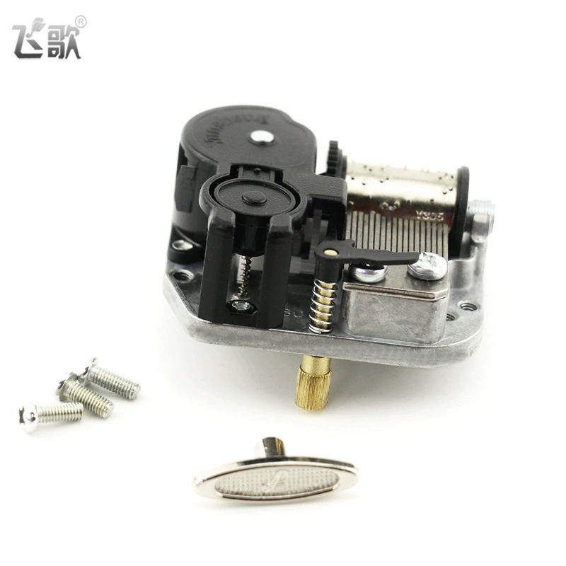 韵升 Rotating wind-up switch key, music box with accessories, handmade