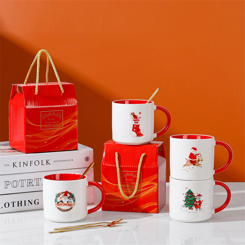 Taza de cerámica creativa taza de café de dibujos animados abre un pequeño evento de regalo publicitario taza de agua LOGO