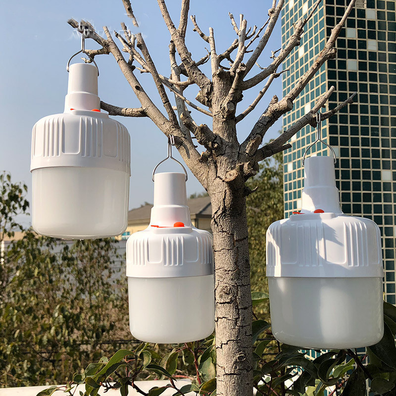 Nueva recargable LED Super brillante corte de energía móvil noche mercado luz puesto iluminación emergencia al aire libre bombilla