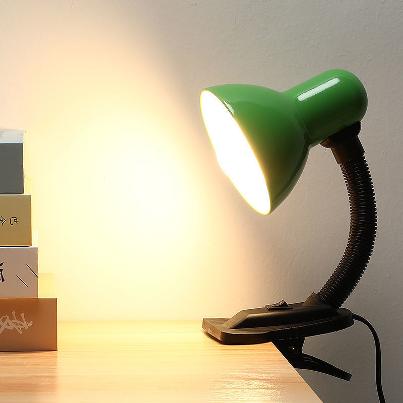 目の保護 LED 小型テーブルランプ学習デスク寮プラグイン子供用クリップランプオフィス読書ちらつきのないベッドサイドランプ|undefined