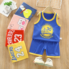 Children's vest suit cotton 2024 summer new style vest shorts Korean style children's clothing small and medium-sized children's shorts suit