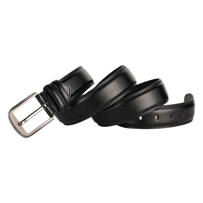 Cinturón de los hombres cinturón de hebilla de cuero genuino simple casual Denim todo fósforo de los hombres pantalones bolsa transfronteriza modelos calientes se pueden personalizar LOGO