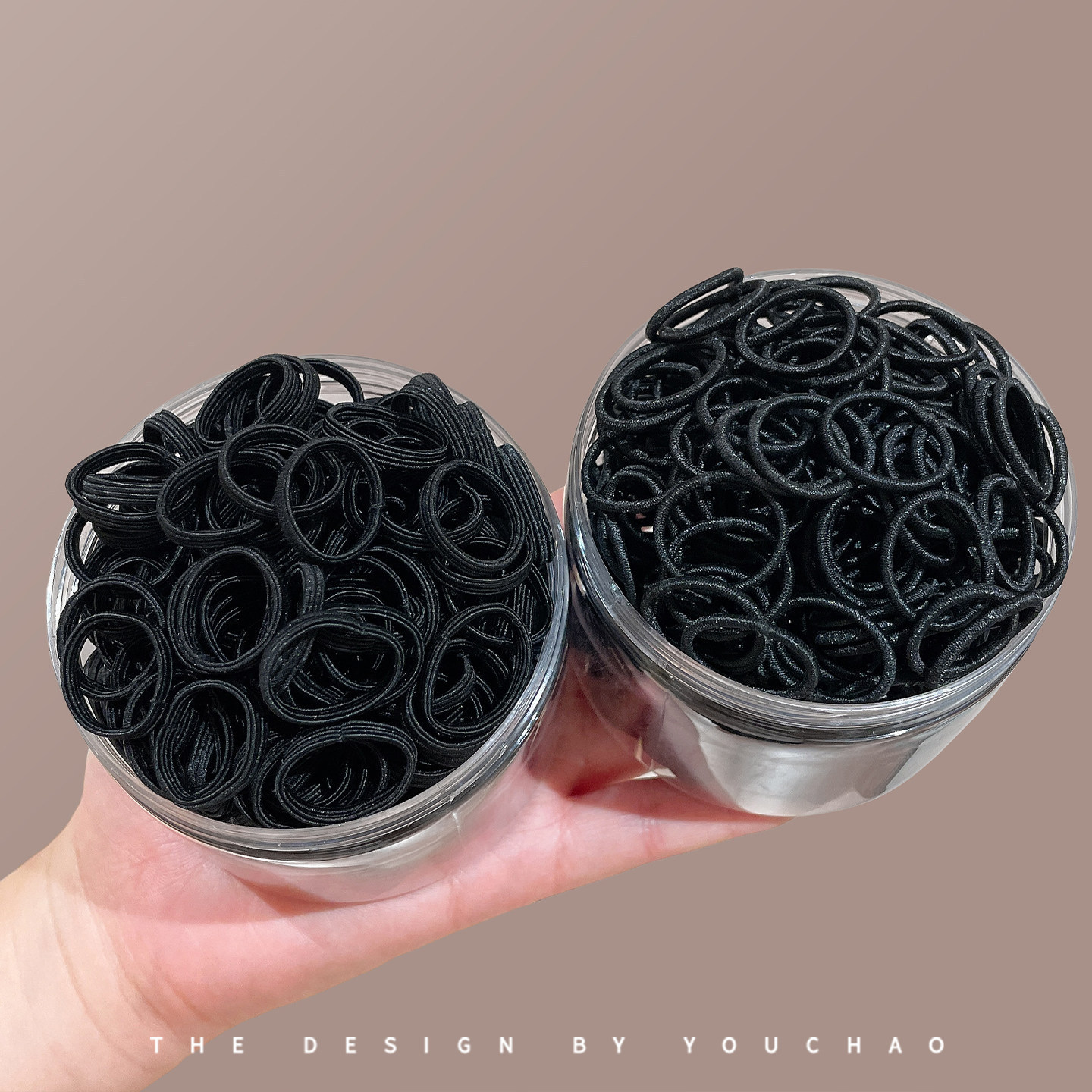 Anillo de pelo de pulgar negro simple para niñas enlatadas cordón de cabello 2026 nuevo cordón de cabeza de alta elasticidad adornamiento para el cabello