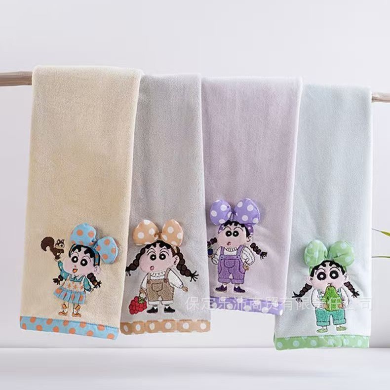 クレヨンしんちゃん コーラルベルベットタオル 柔らかく吸水性 家庭用 学生 カップル フェイスタオル フェイスタオル|undefined