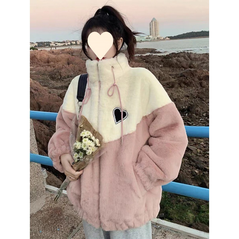 加绒加厚卫衣少女2025秋冬装初中高中学生棉衣棉服外套