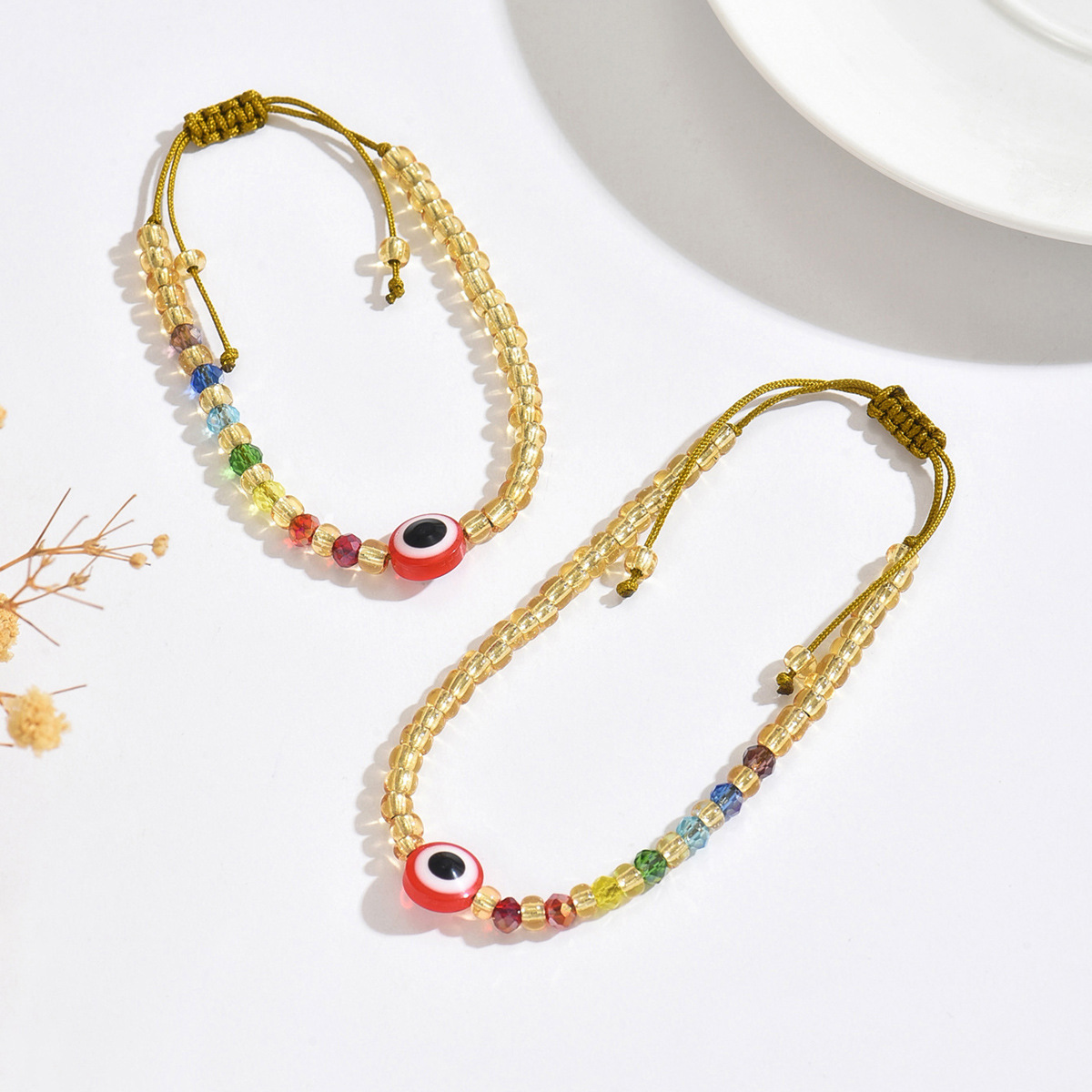 Bracciale filo rosso occhio greco protezione gioiello_voghion.com